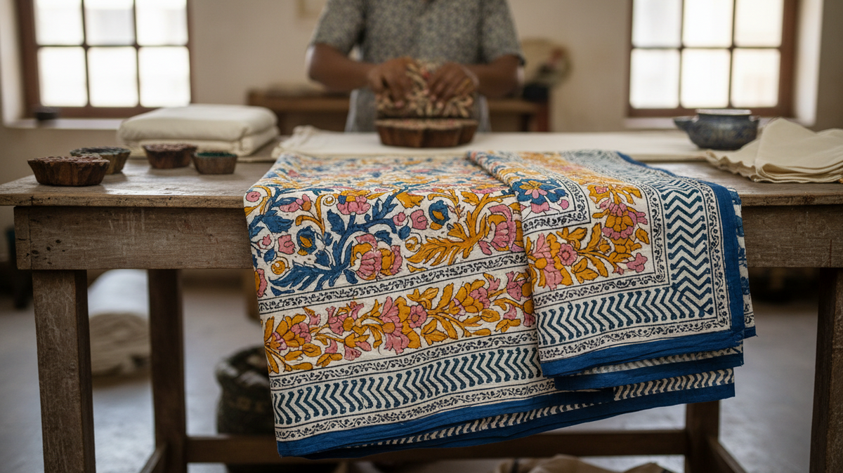 How to Care for Your Handblock Printed Dohar: Tips for Long-Lasting Beauty - FabAmber | फ़ैबआमेर