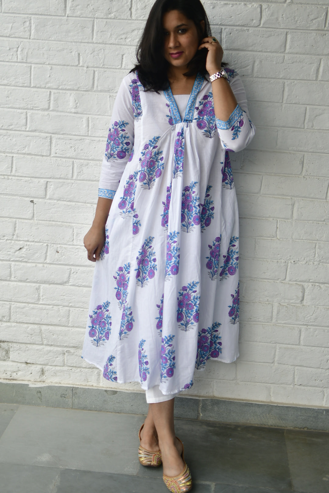 White cotton kurta
