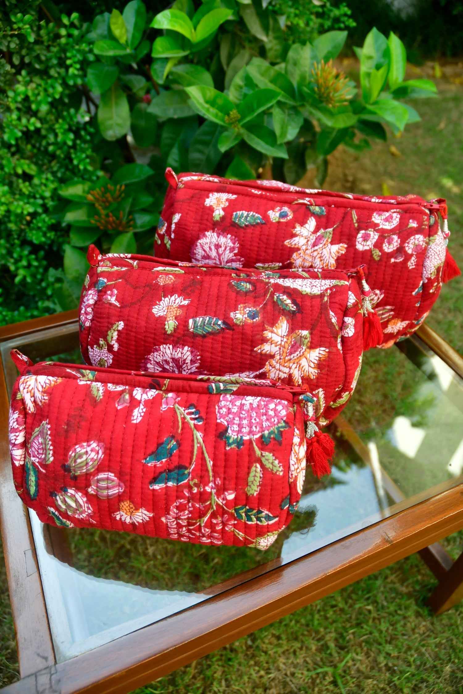 Red Utility Bag | Functional Style | Zipper | Waterproof