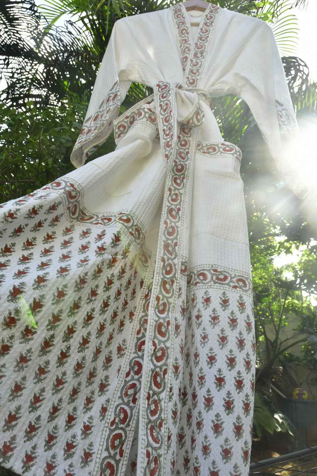 Royal Jaal Waffle Cotton Bathrobe