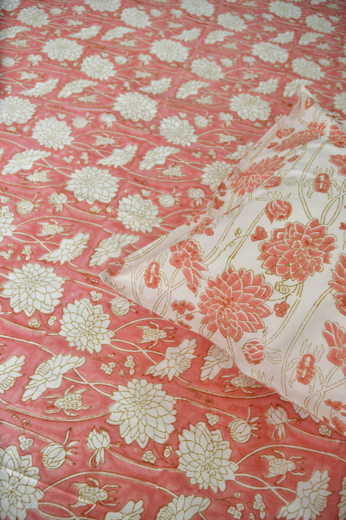 Pink floral Bedsheet