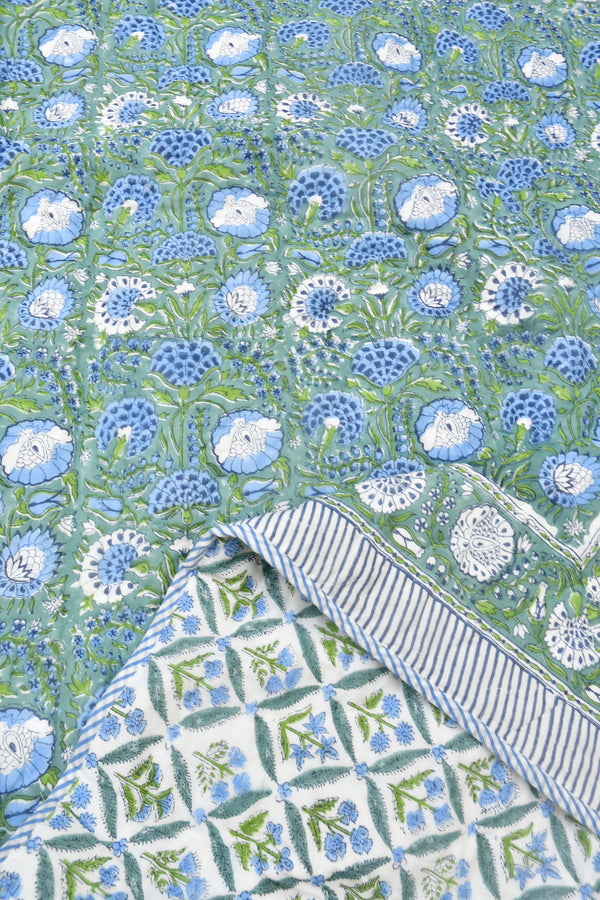 Green Jaipuri Quilt