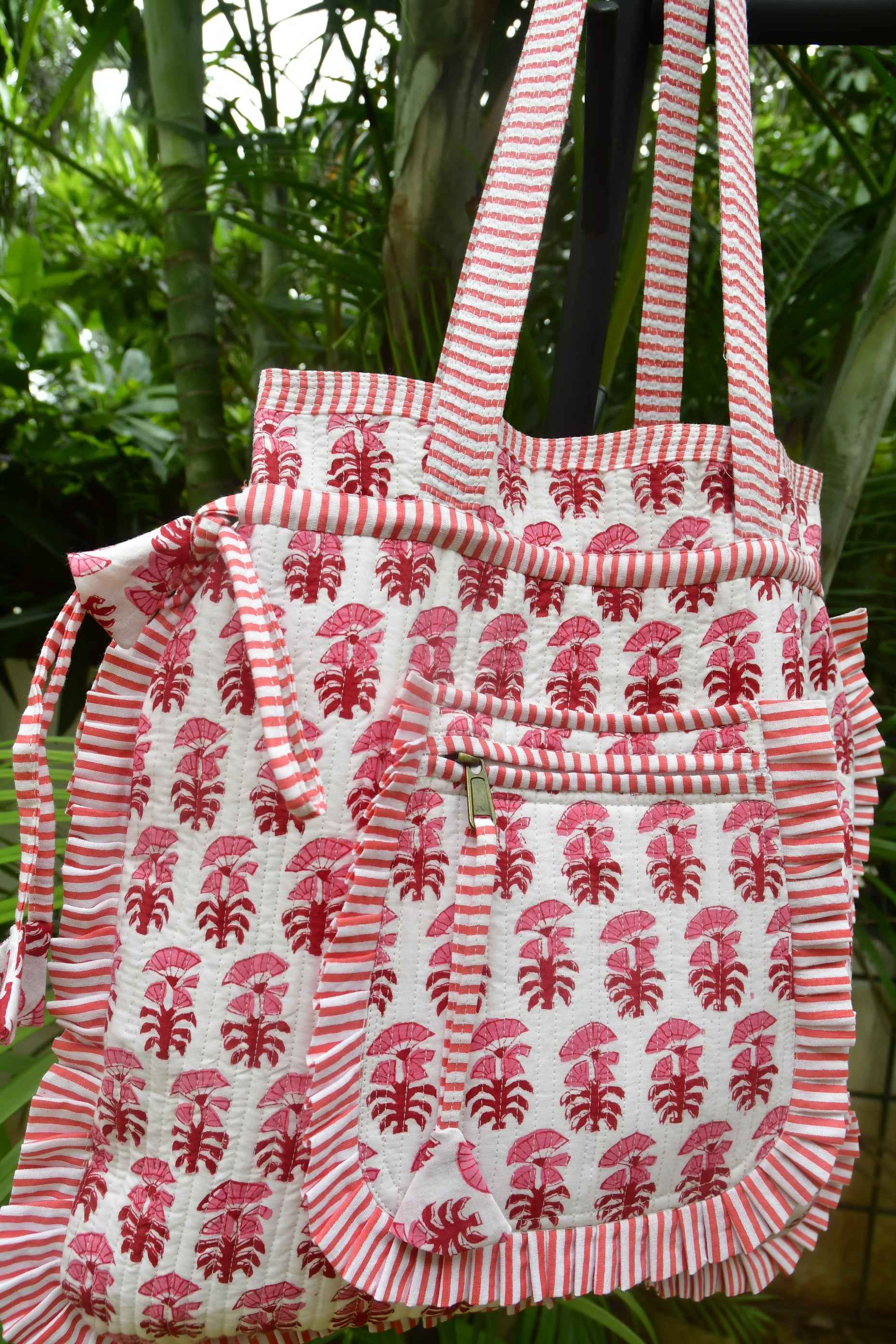 Red and White Potli Tote Bag : Eye catcher