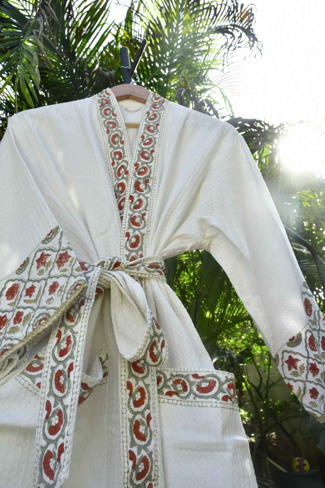 Royal Jaal Waffle Cotton Bathrobe