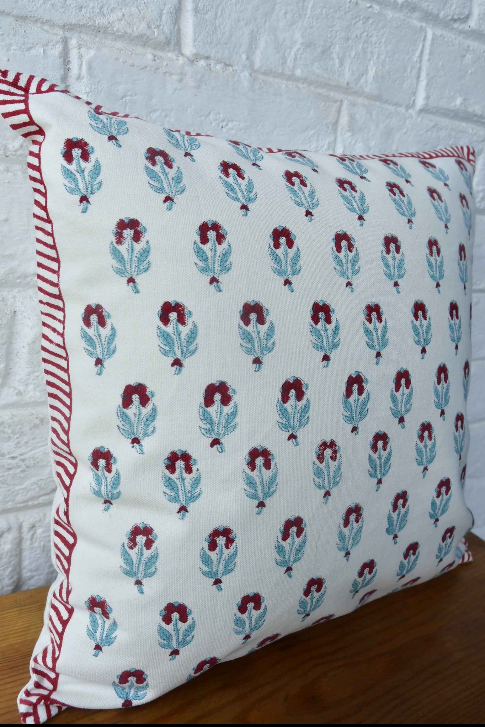 Phulwari Hand Block Cushion Cover Handblock