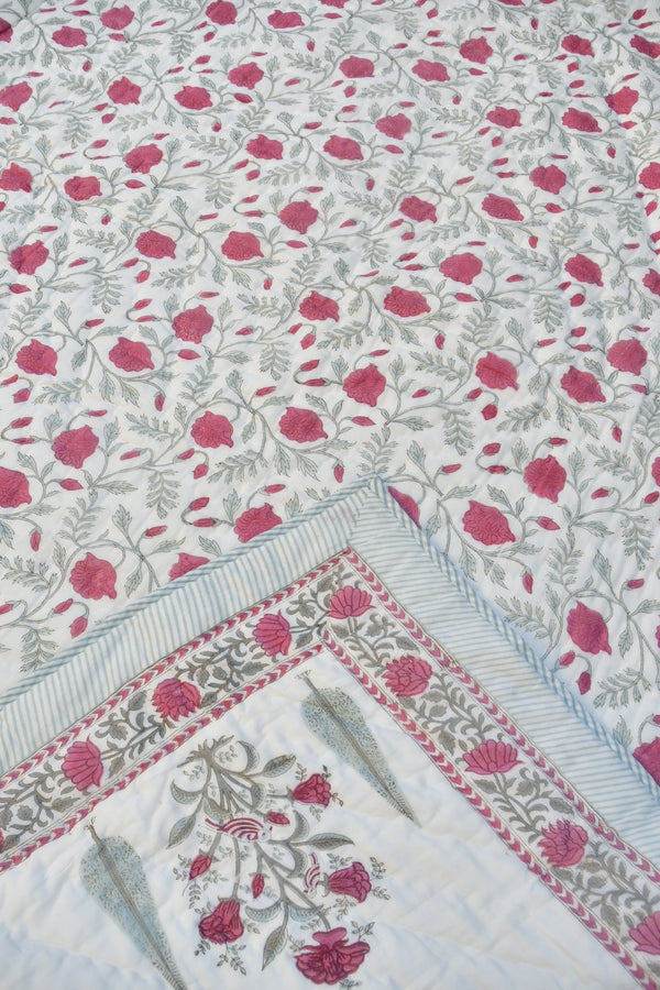 Lovely Pink Buta Quilt