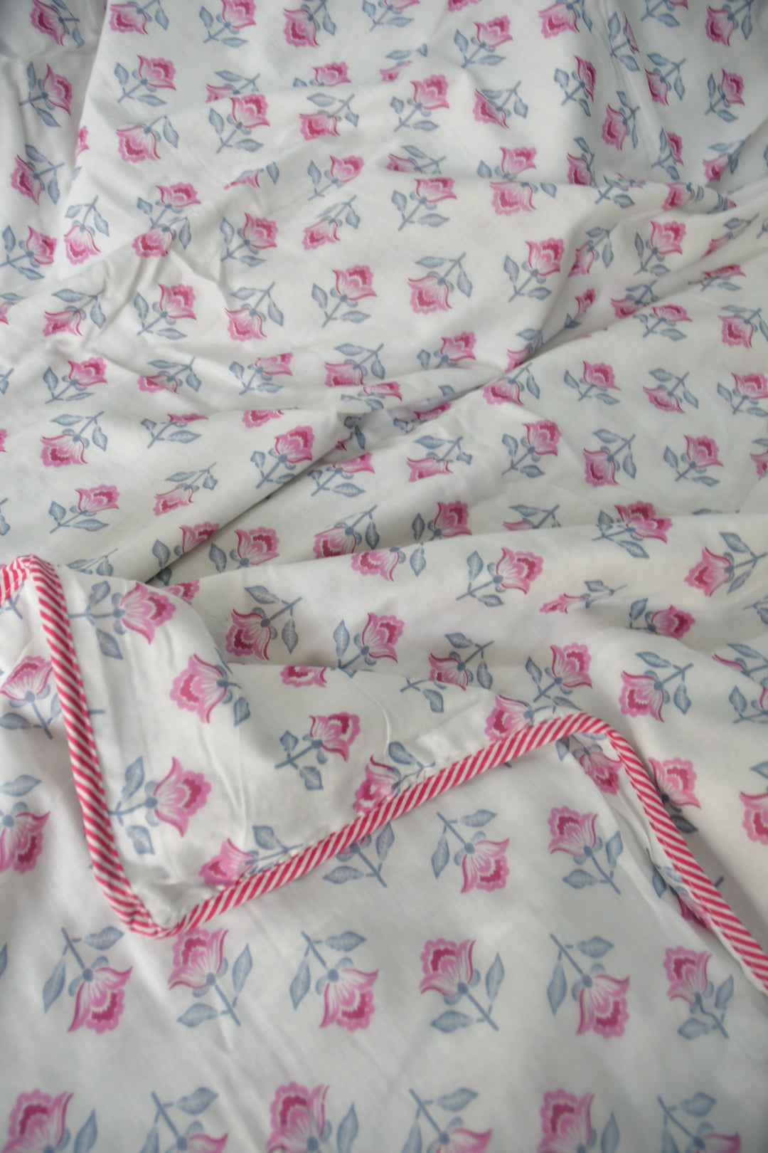 Pastel Pink Buta Dohar : Premium Cotton