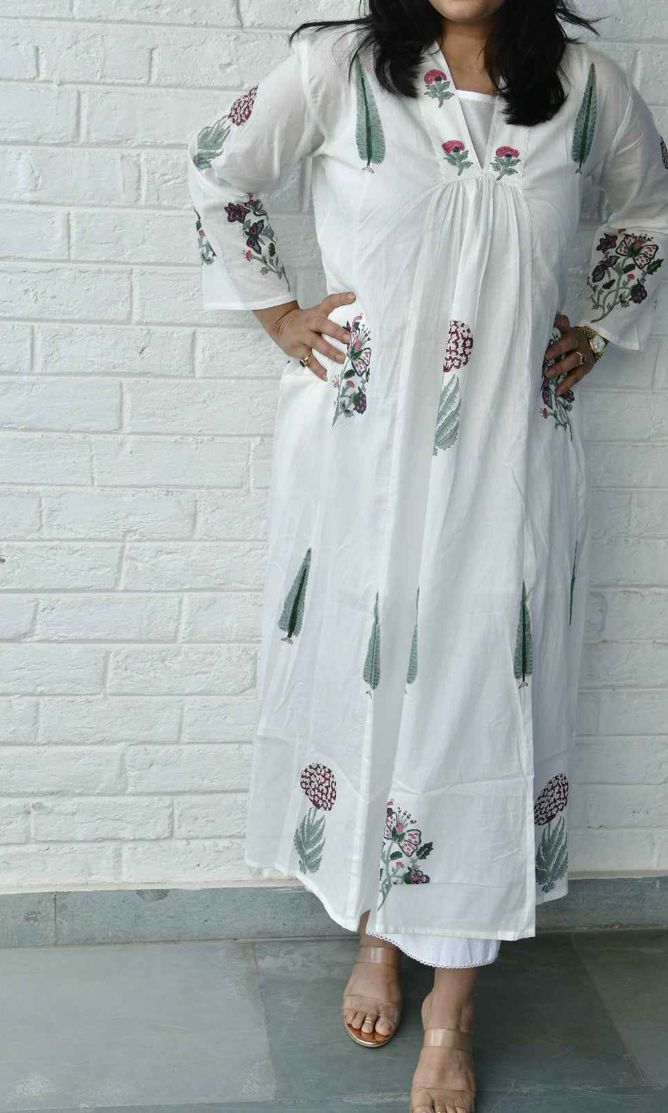 Cypress Love Kurta Dress : Handblock Cotton Kurta