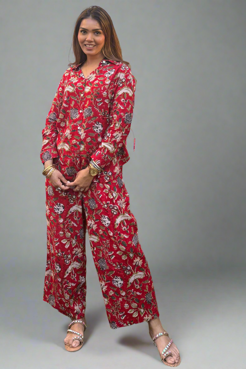 Love Forever Red Co-ord Set