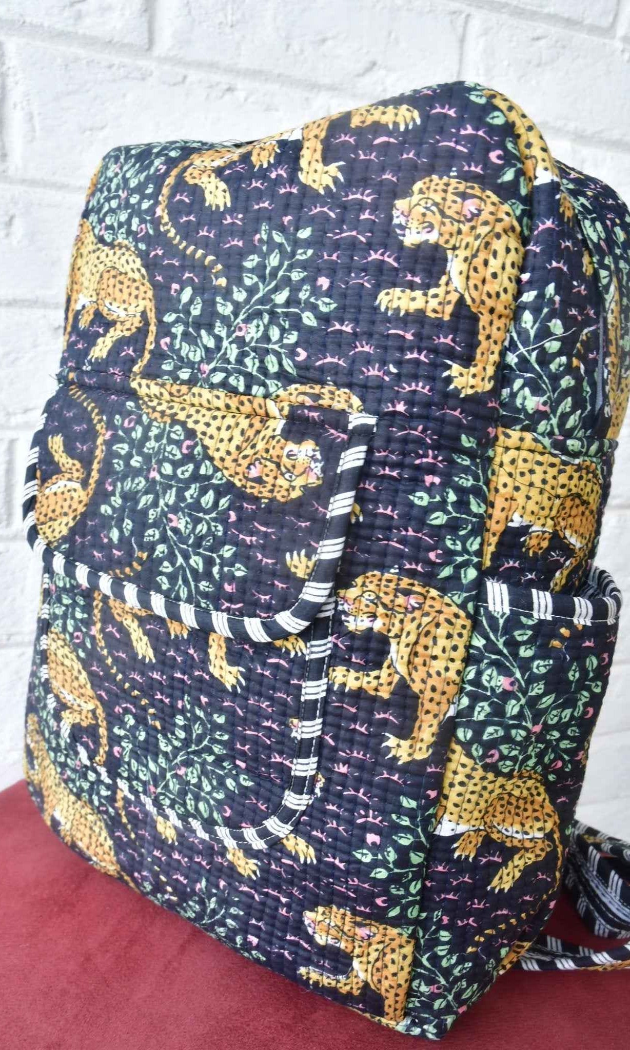 Black Leopard Print Backpack: Durable & Stylish