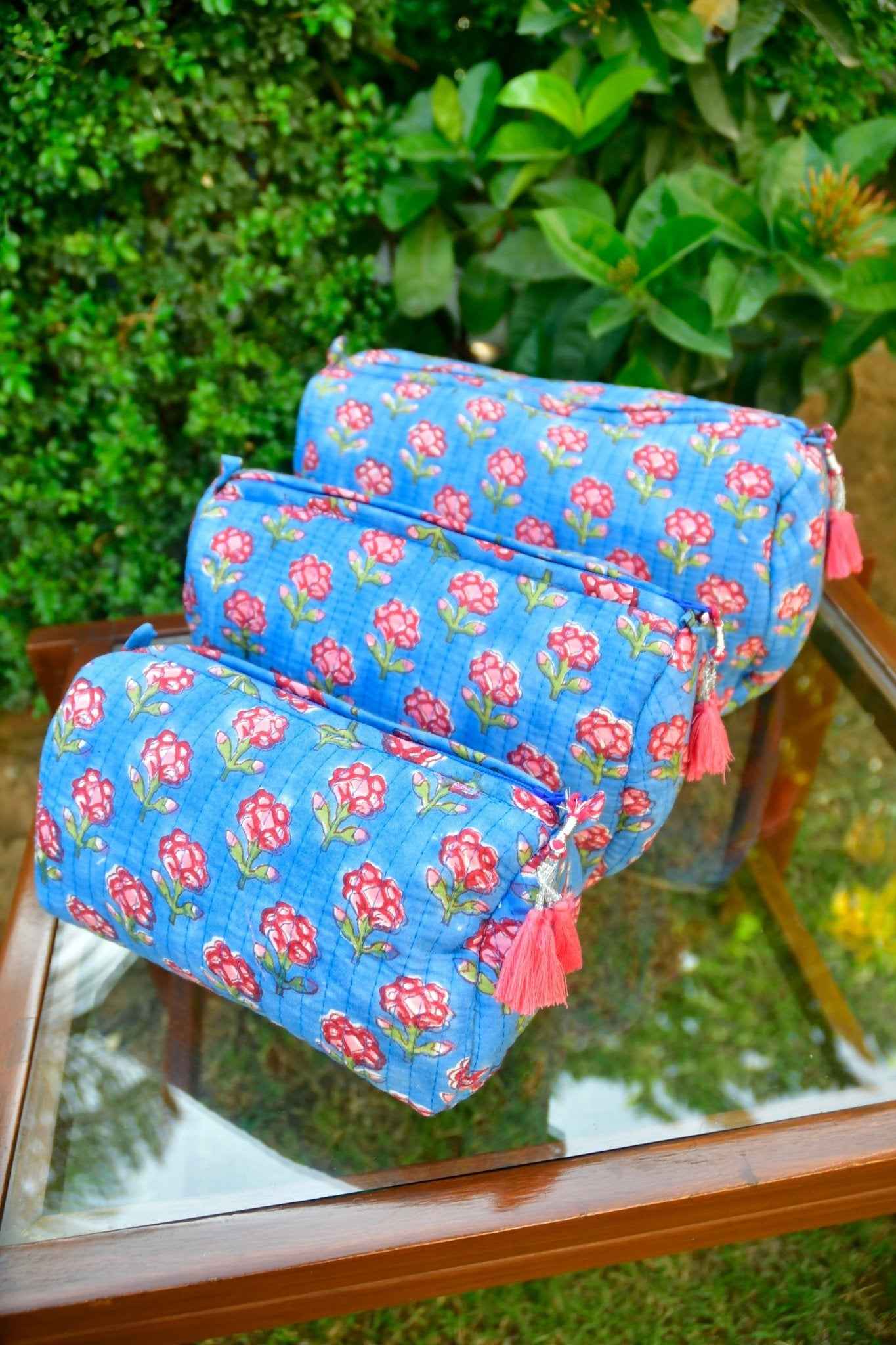 Blue pink Utility Bag for everyday use : Multiple Usage