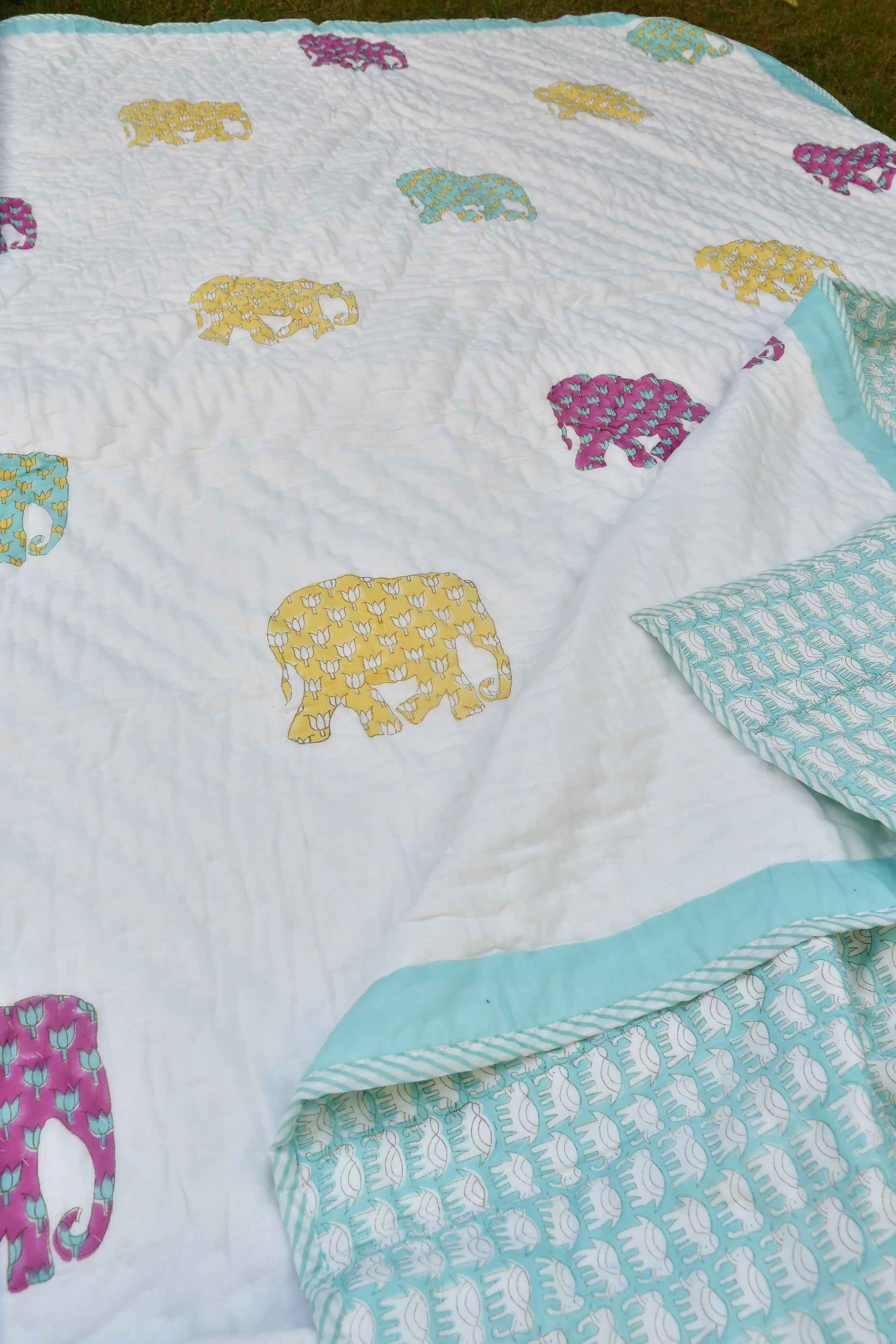 Jaipur Elephant Premium Mul Mul Cotton Quilt