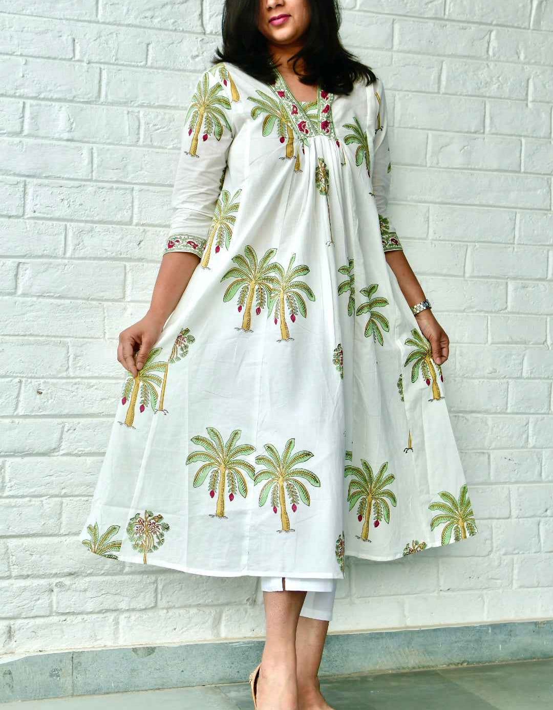 Classic Mughal Kurta Dress: Cotton Kurta