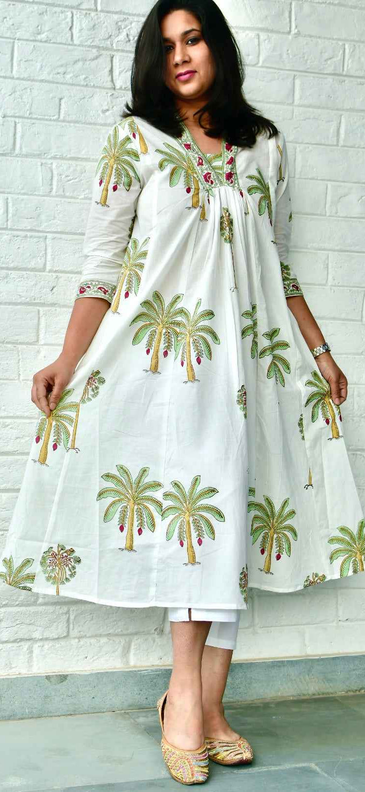 Classic Mughal Kurta Dress: Cotton Kurta
