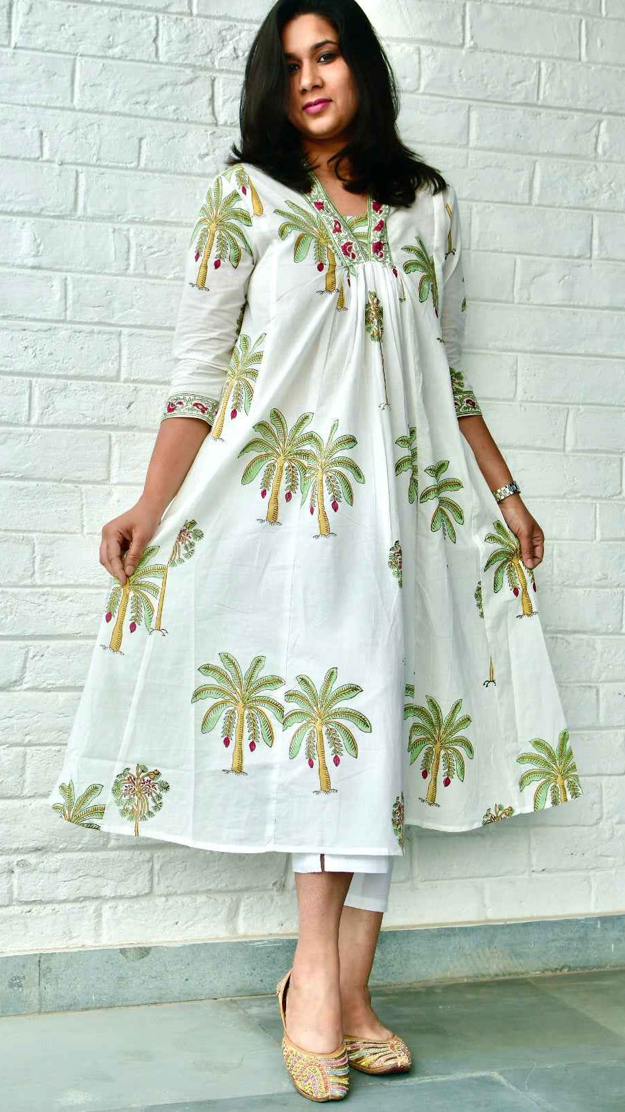 Classic Mughal Kurta Dress: Cotton Kurta