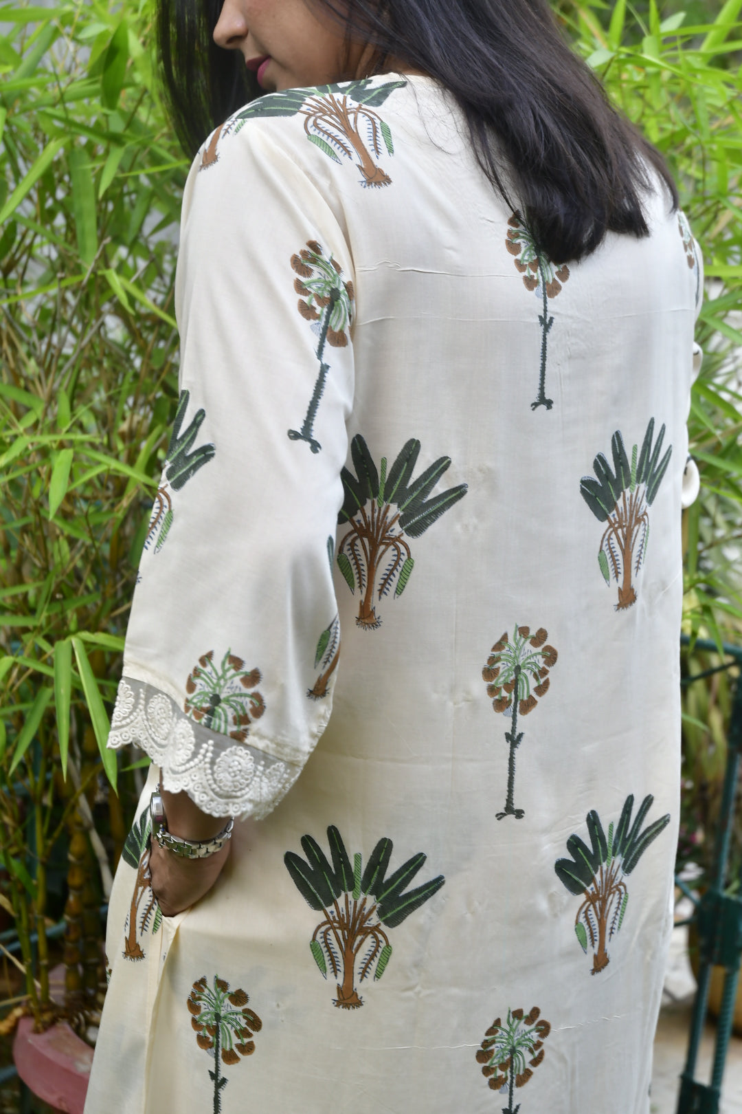 White designer kurta jaipuri trending