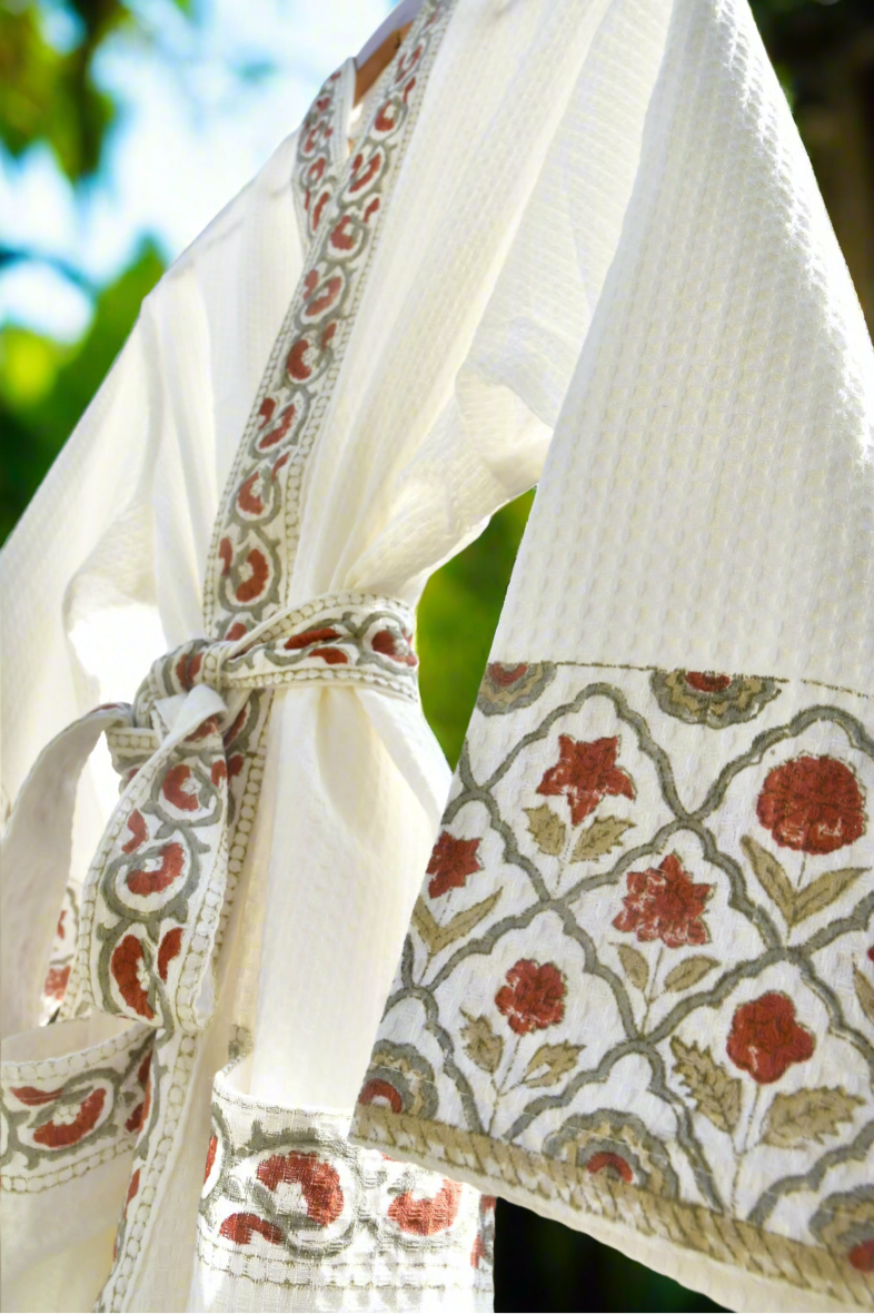 Royal Jaal Waffle Cotton Bathrobe