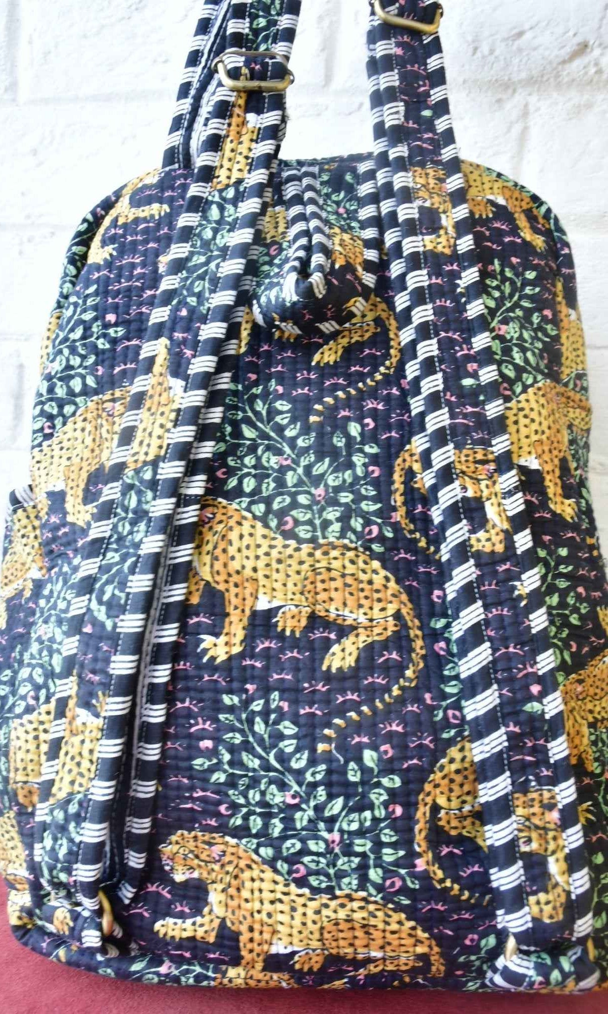 Black Leopard Print Backpack: Durable & Stylish