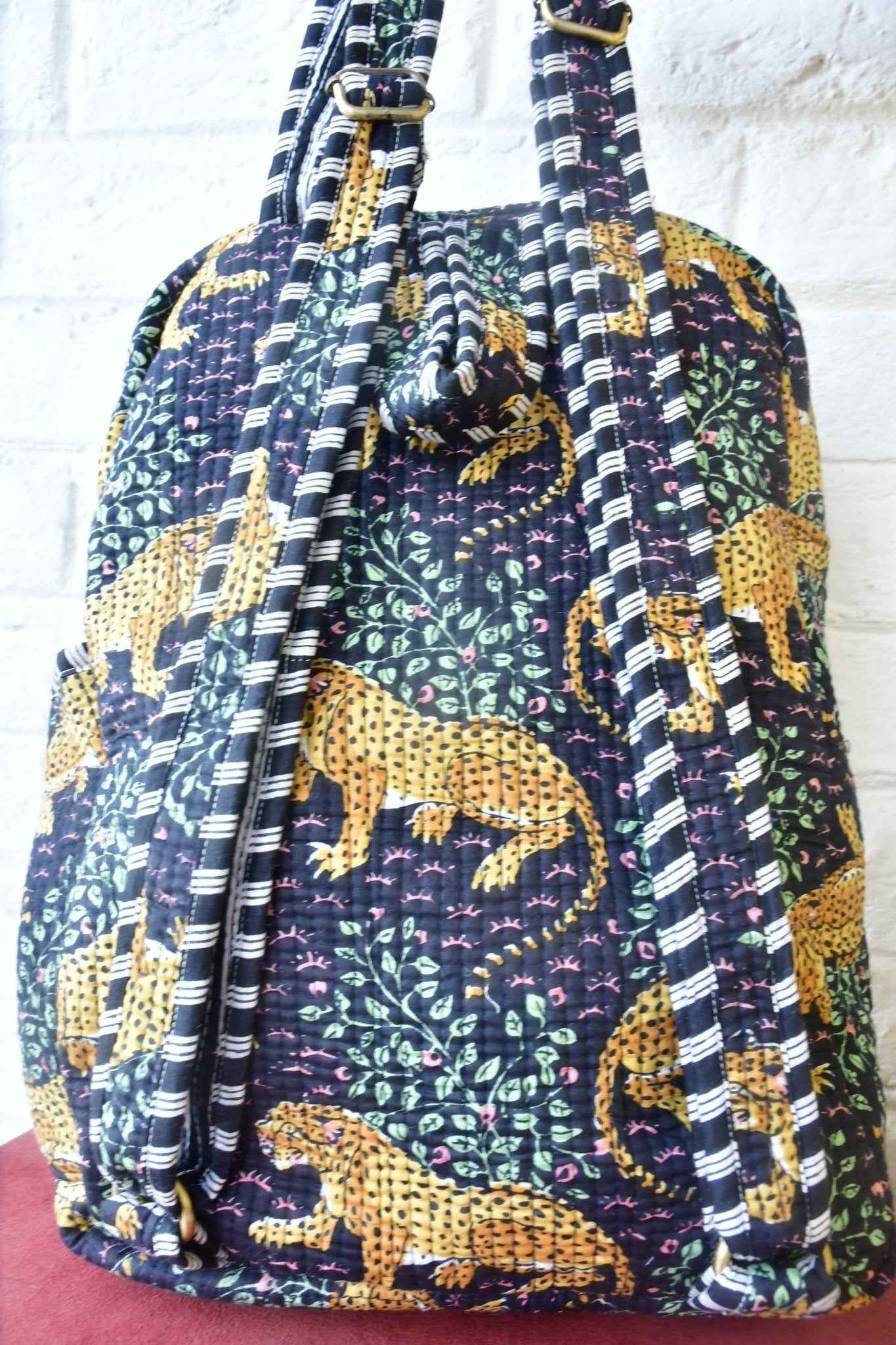 Black Leopard Print Backpack: Durable & Stylish