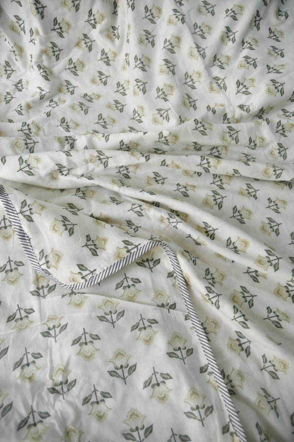 Pastel yellow buta on white