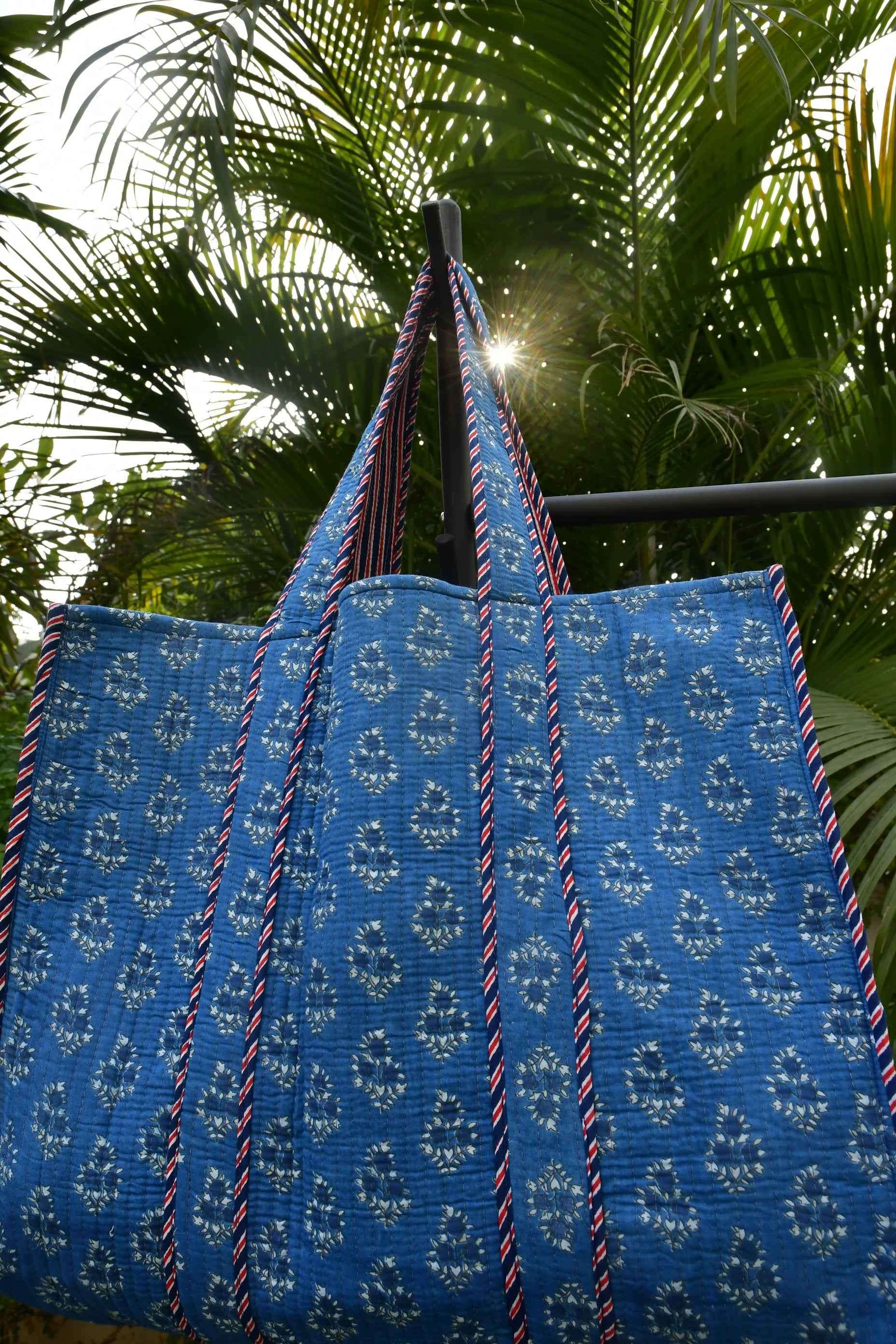 Indigo Buta Tote Bag | Hand Block Print | Eye Catcher