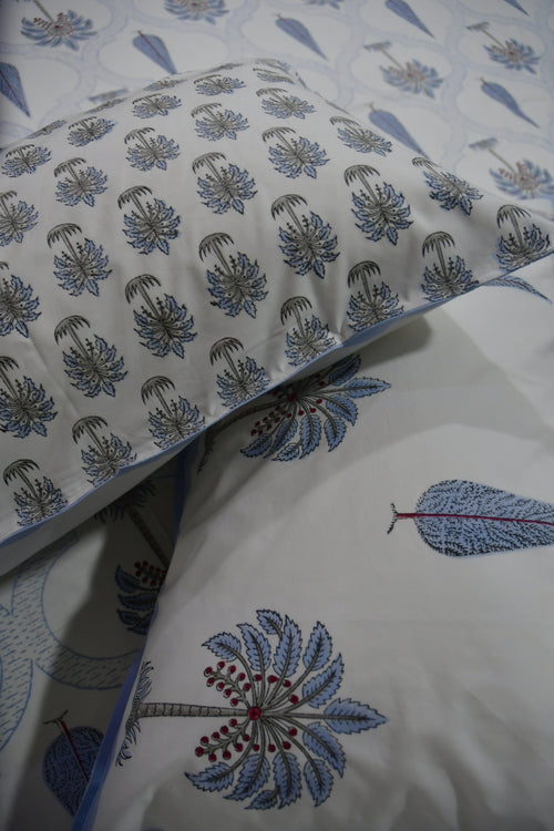 Blue Palm Bedsheet