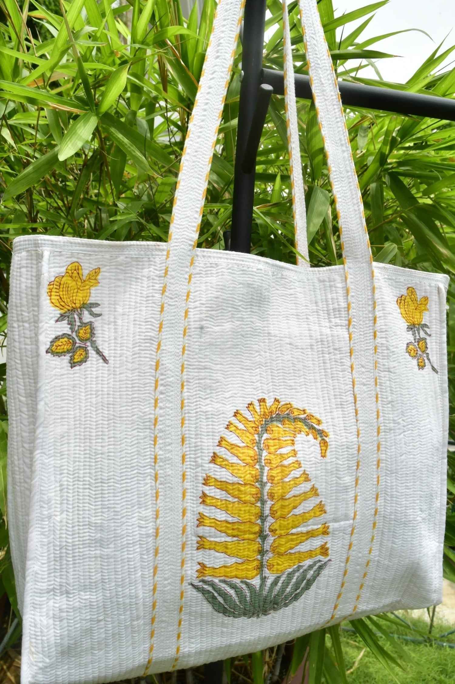 Angel Flower Yellow Tote Bag : Spacious & Stylish