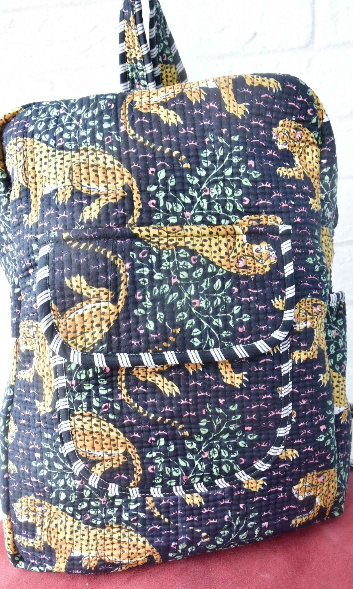 Black Leopard Print Backpack: Durable & Stylish