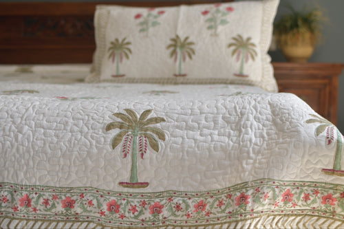 Palms Forever  Quilted Bedcover