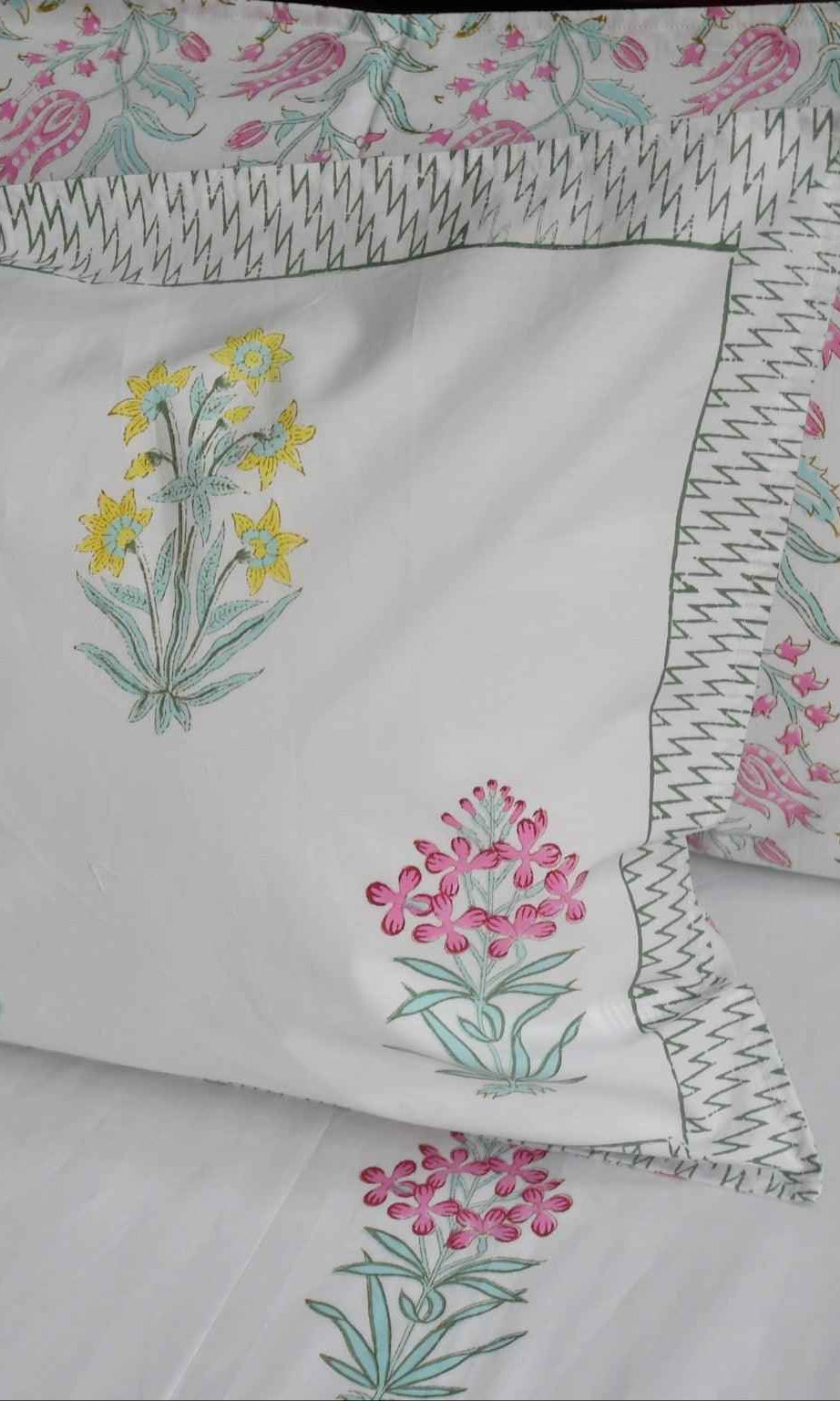 Classic Paanch Buta Cotton Bedding set : Handblock Marvel