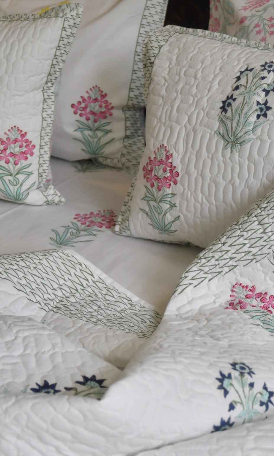 Classic Paanch Buta Cotton Bedding set : Handblock Marvel