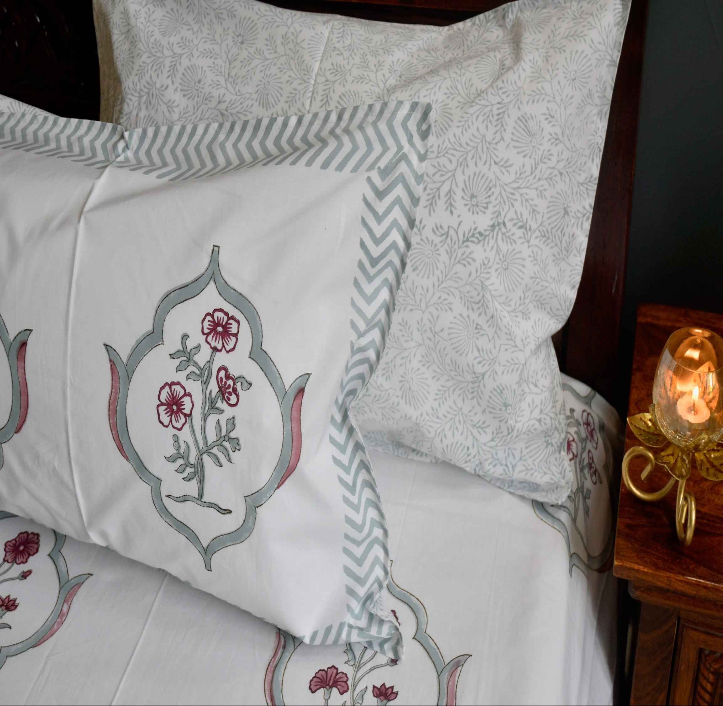 Moroccan Bliss Bedsheet: Handblock & Premium Cotton