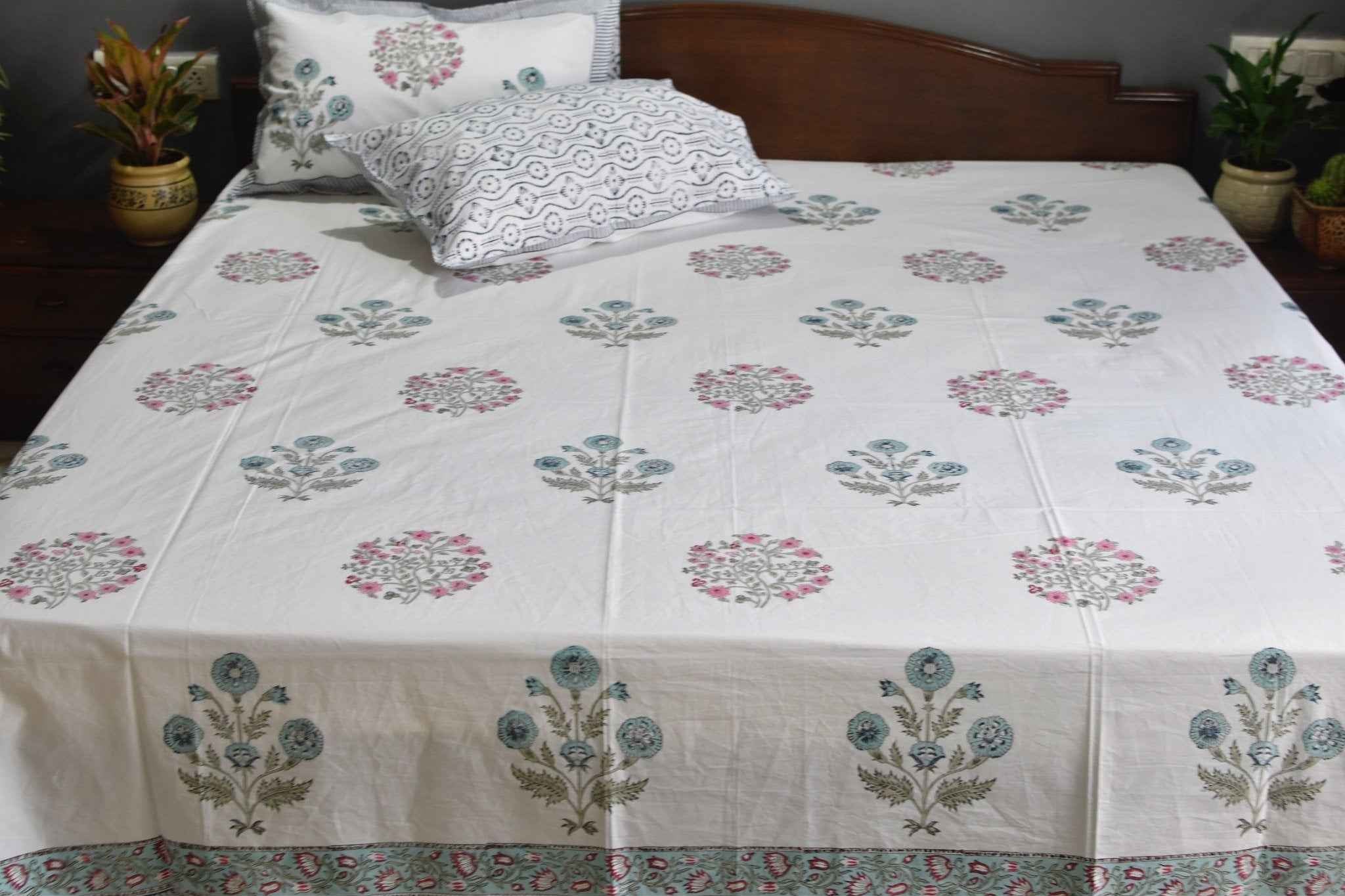 Utsav Handblock Bedsheet : High-Quality Comfort