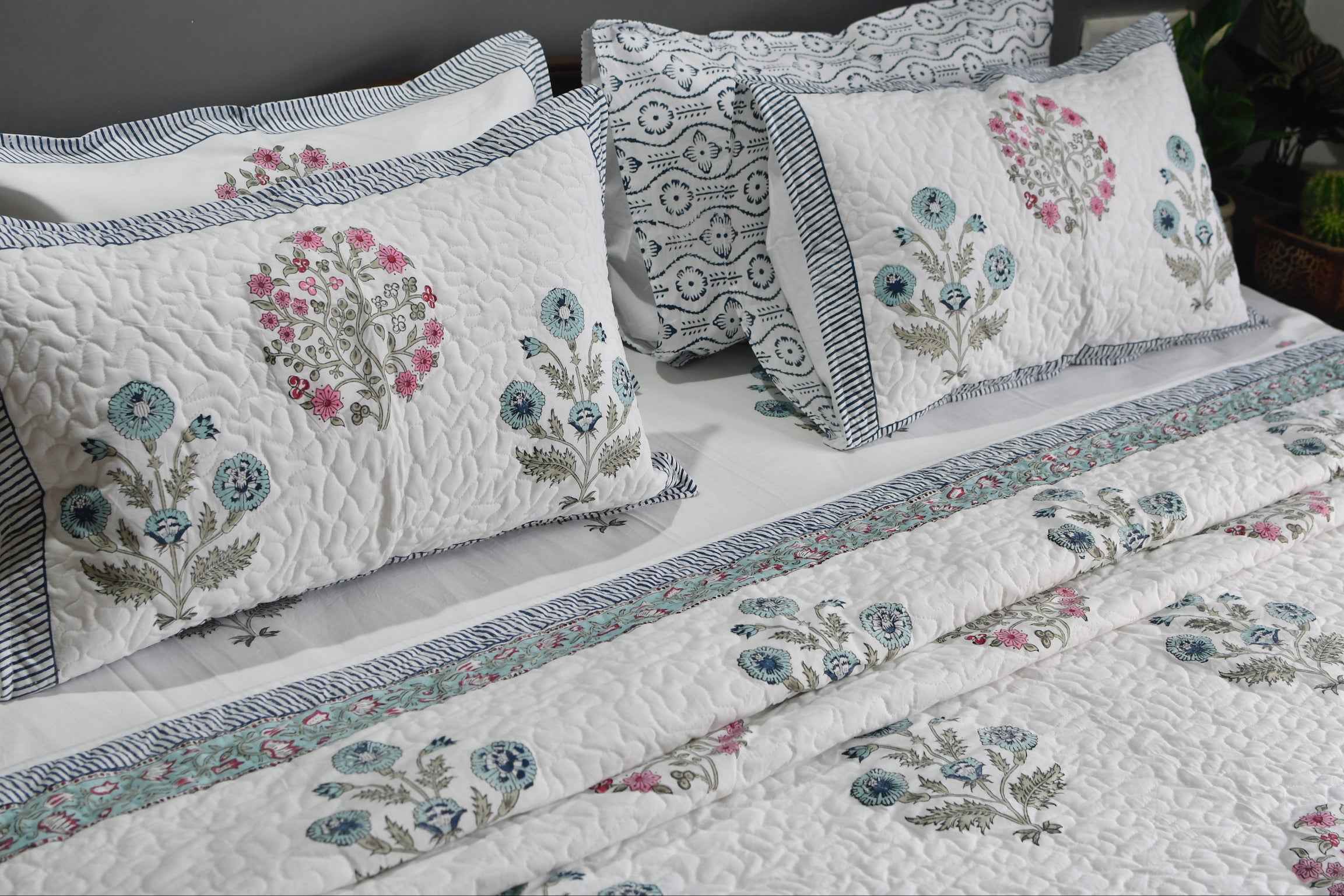 Utsav bedding set | Festive Elegance | Handblock Cotton