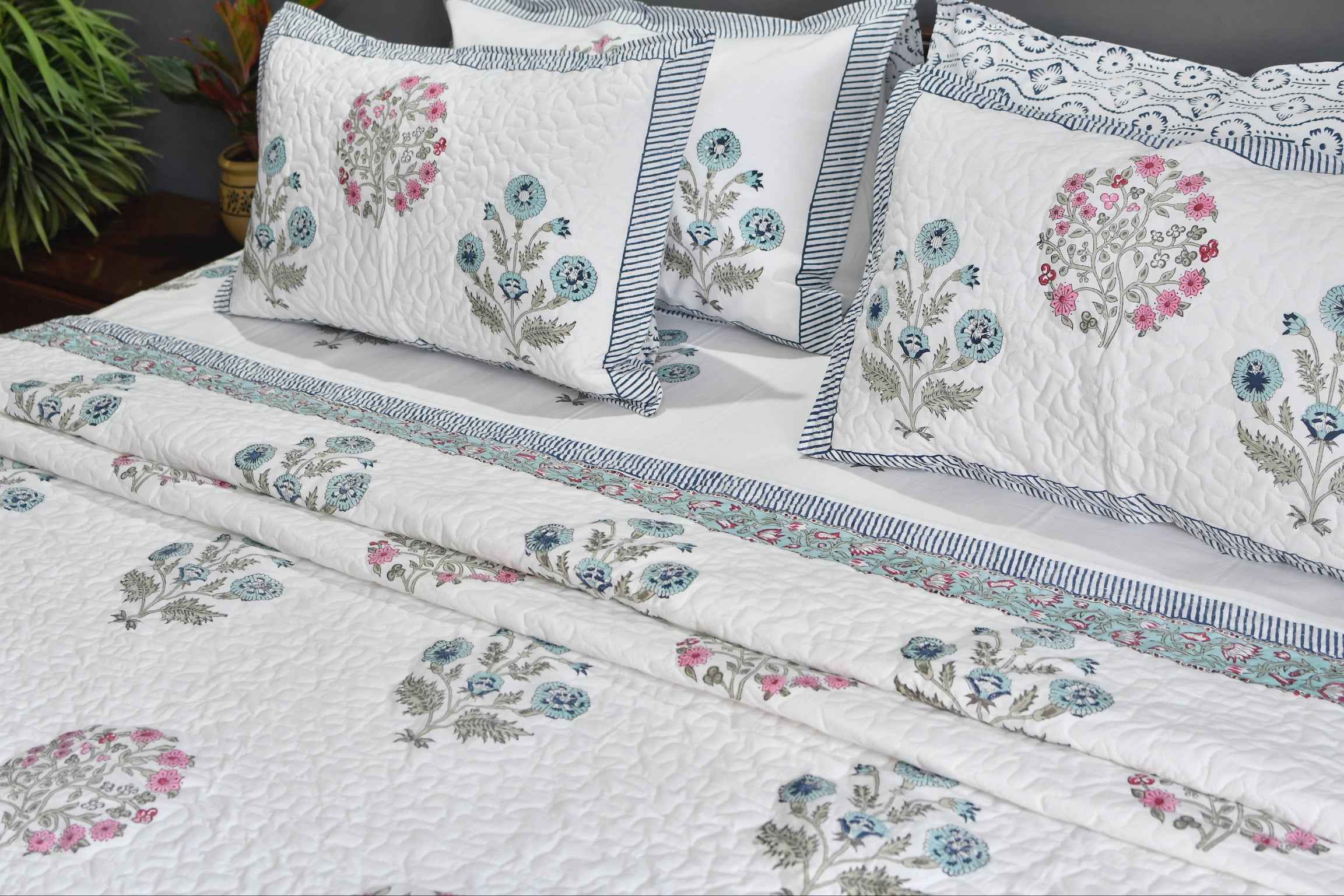 Utsav bedding set | Festive Elegance | Handblock Cotton