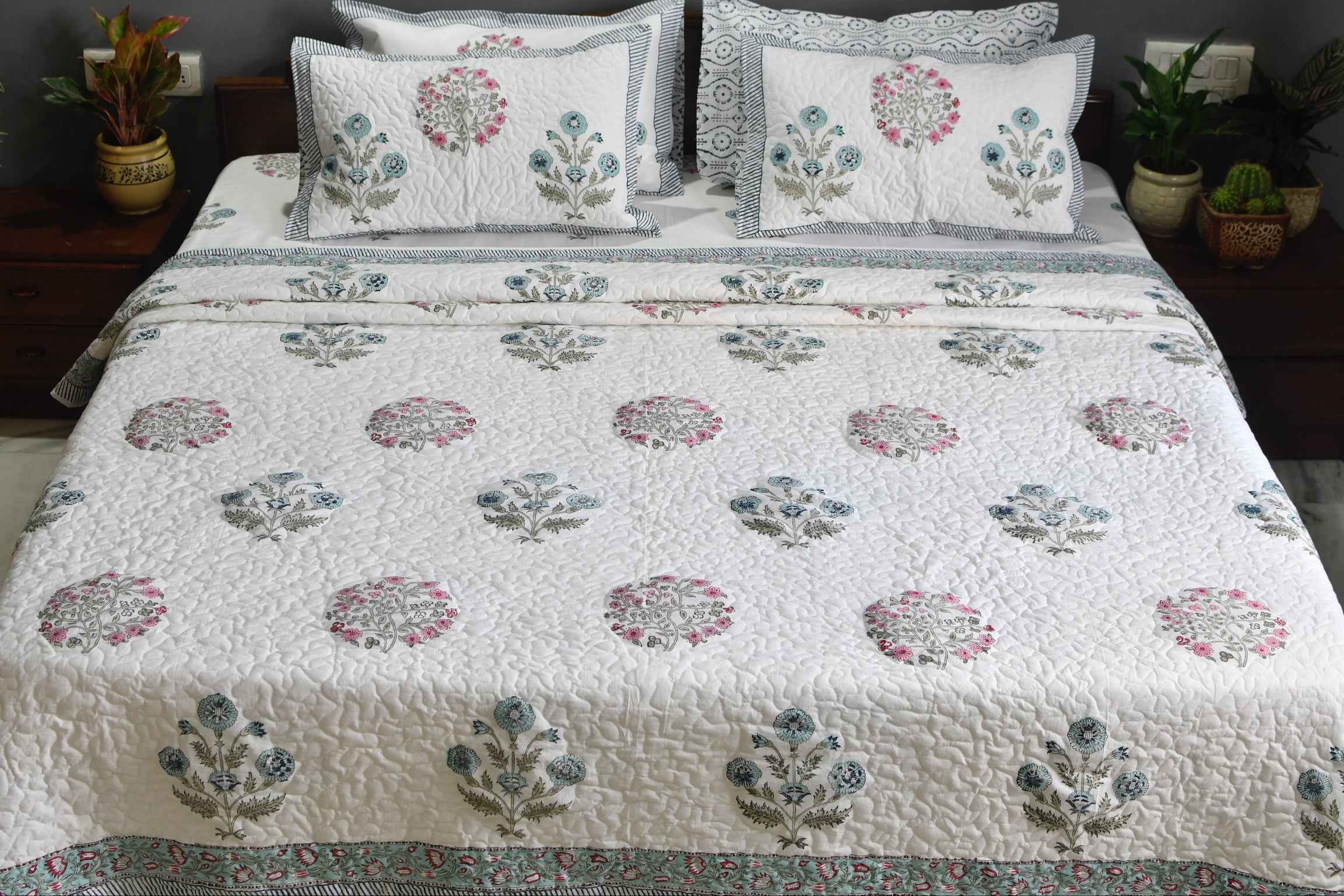 Utsav bedding set | Festive Elegance | Handblock Cotton