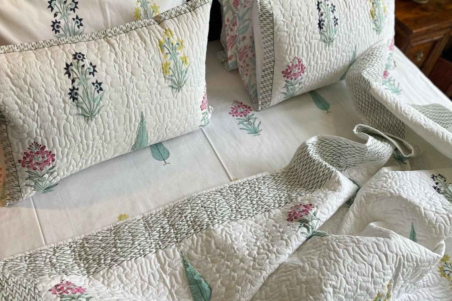 Classic Paanch Buta Cotton Bedding set : Handblock Marvel