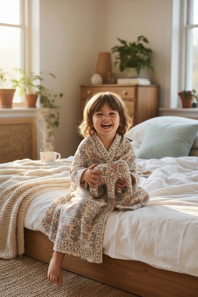 Wrap Them in Softness: Why Cotton Kids' Bathrobes Are Better for Your Child's Skin