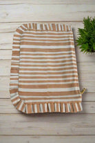 (Copy) Green and White Frilled Utility Bag Hand Block Print canvas