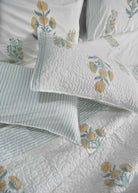 Yellow Poppy Handblock Cotton Bedding set