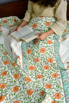 Kesari Baag Quilt, Jaipur Print, Handcrafted