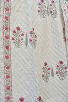 Lovely Pink Buta With Cypress Leaf Double Quilt