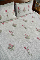 Pink Gulshan Quilted Bedcover : Stylish and Simple
