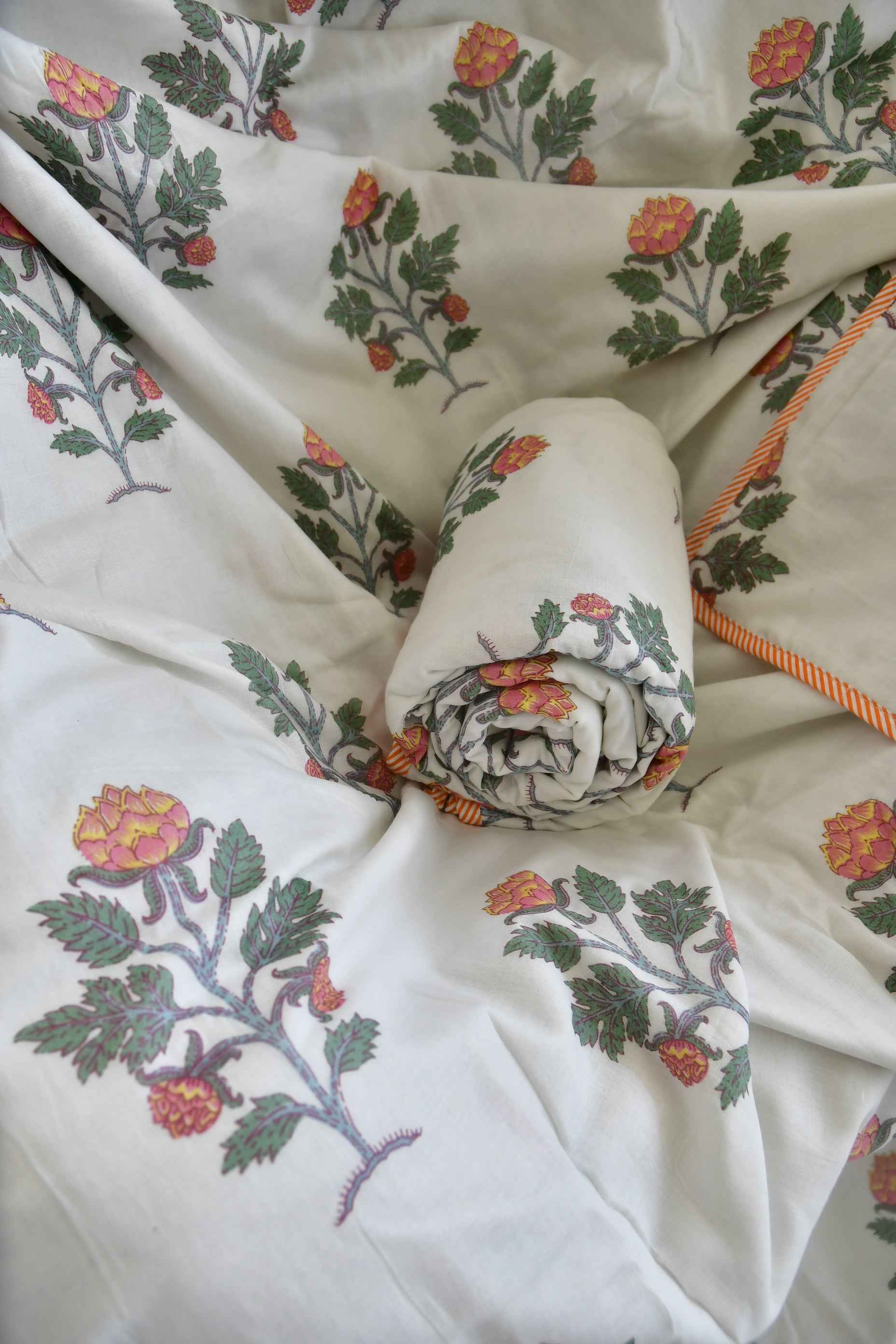 Kesari Buta Dohar: Jaipur Print, Lightweight Comfort