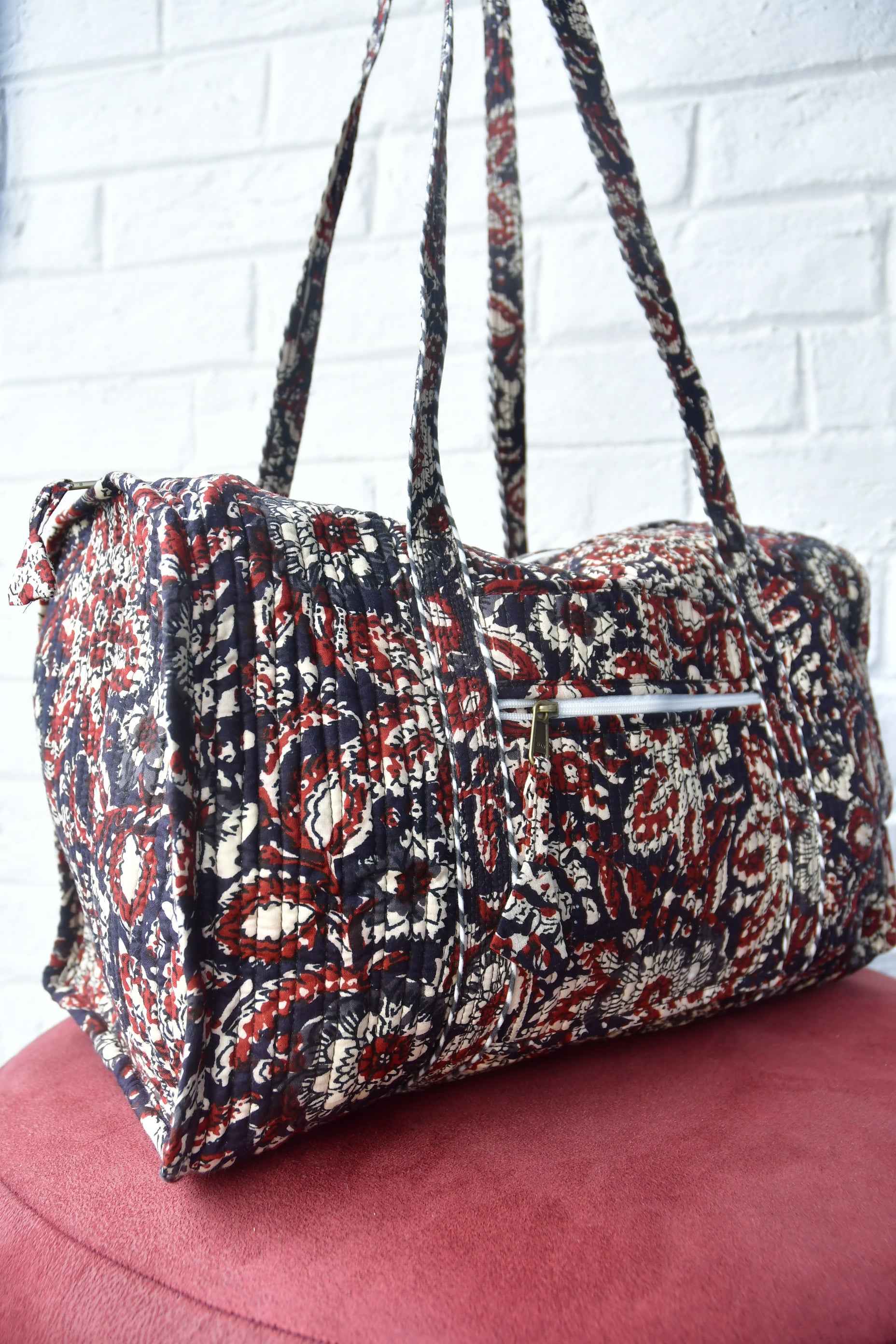 Dabu Print Duffle Bag : Spacious and Stylish