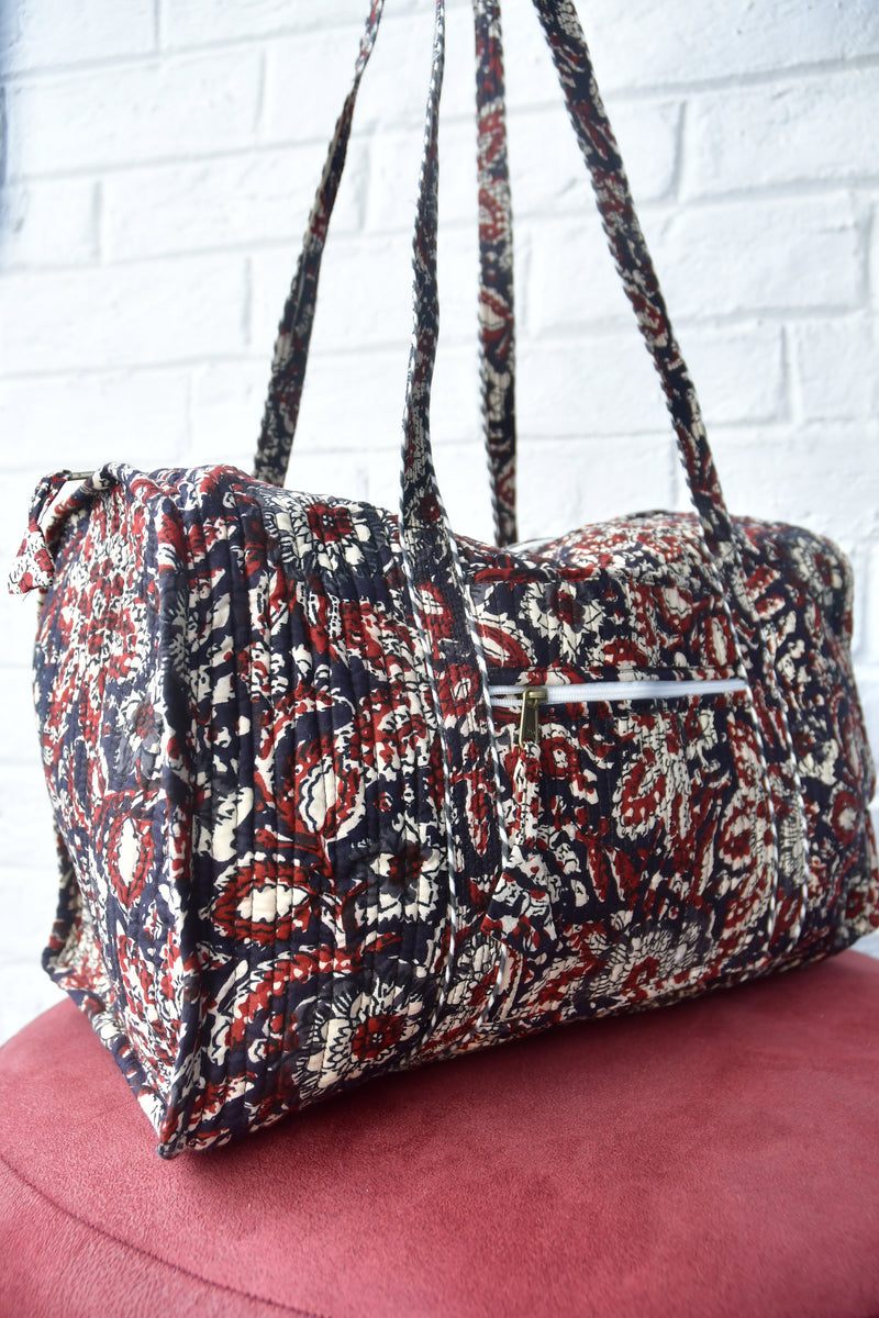 Dabu Print Duffle Bag : Spacious and Stylish