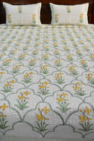 Yellow Jaal Handblock Bedcover : Timeless Design