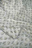 Pastel Yellow Buta on White Mul Mul Dohar