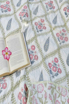 Pink City Floral Jaal Premium MulMul Cotton Quilt