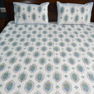 Floral Hexagon Premium  HandBlock  Bedsheet